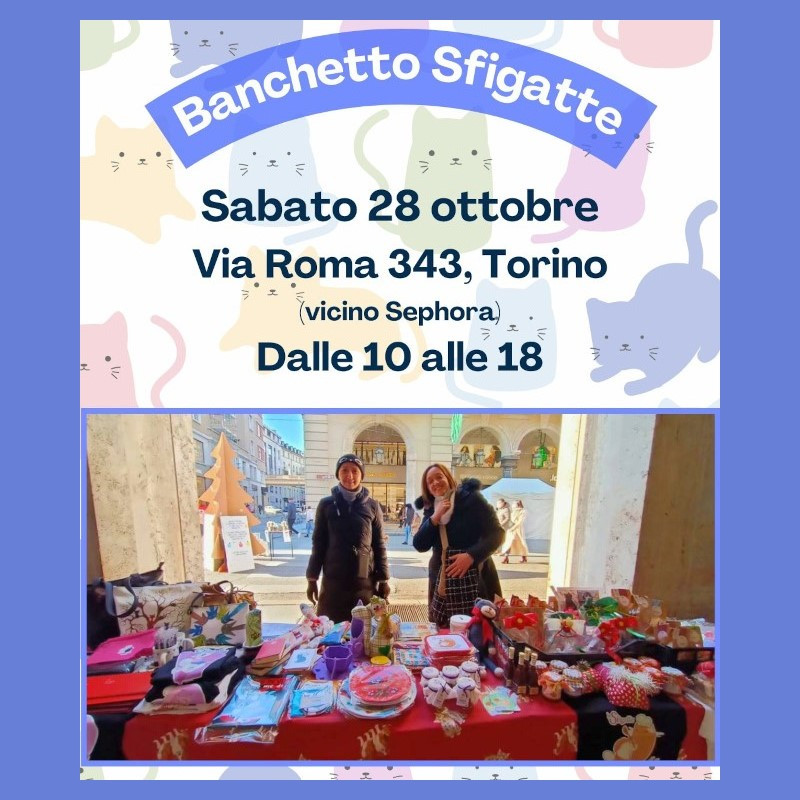 Stiamo tornando! Il prossimo 28 ottobre trovate noi e il nostro magico banchetto in via Roma 343 (vicino Sephora), dalle 10 alle 18 - Associazione Le Sfigatte