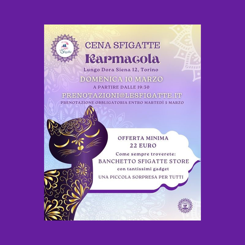 Cena indiana Sfigatte al Karmacola domenica 10 marzo dalle ore 19:30 - Associazione Le Sfigatte