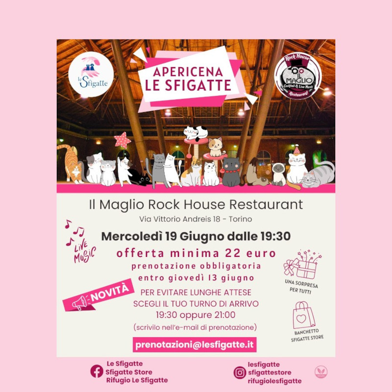 Voglia di estate? Ci pensano Le Sfigatte: apericena al Maglio - Associazione Le Sfigatte