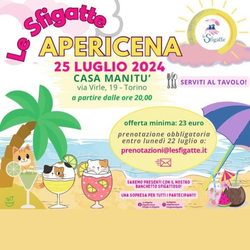 Le Sfigatte non vanno in vacanza: apericena estivo giovedì 25 luglio 2024! - Associazione Le Sfigatte