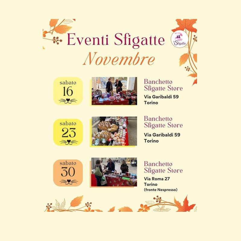 Stanno tornando i banchetti per un Novembre targato Sfigatte! - Associazione Le Sfigatte