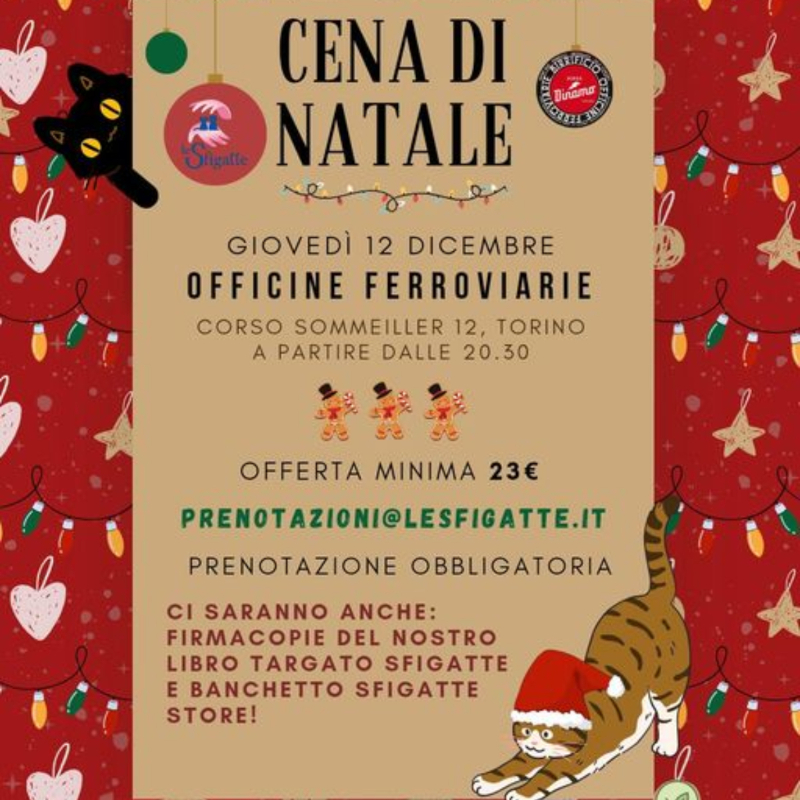Cena di Natale Sfigatte: prenotate il vostro posto, Vi aspettiamo! - Associazione Le Sfigatte