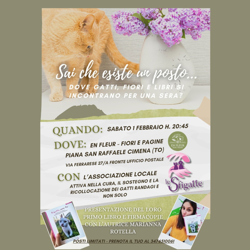 Evento annullato (presentazione con firmacopie del nostro primo libro “Sfigatto sarai tu!”) - Associazione Le Sfigatte