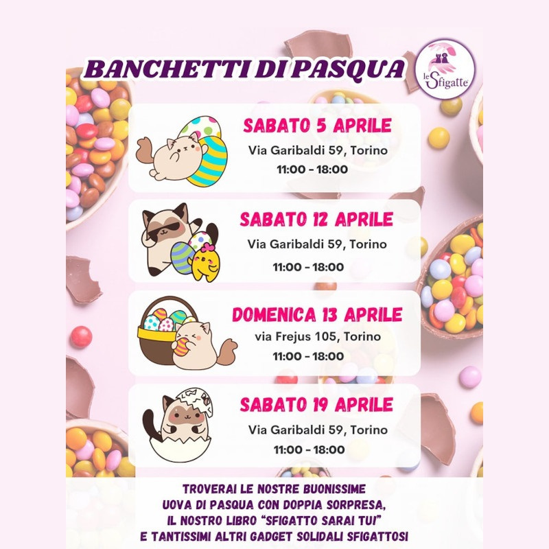 Banchetti pasquali Sfigatte: pronti, partenza… via! - Associazione Le Sfigatte