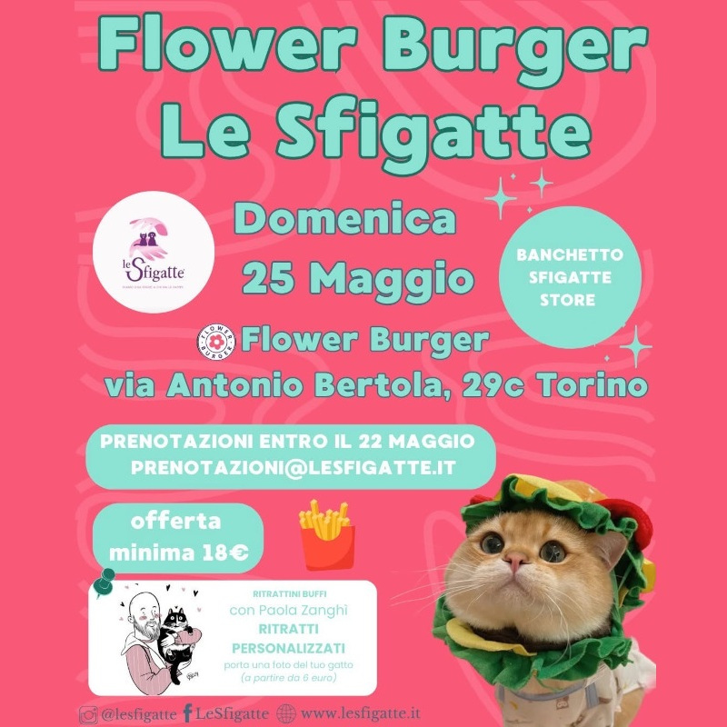 Cena primaverile Sfigatte: Flower Burger - Associazione Le Sfigatte